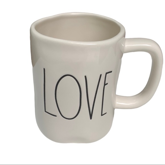 Rae Dunn Other - Rae Dunn LOVE Mug White Black Large Long Letters Ceramic Coffee Tea NWT 2017 OG